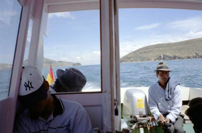 Hats across the Water - Lake Titicaca