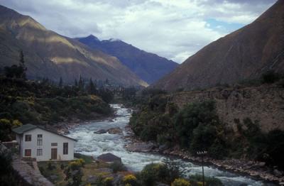 View along train on way back to Cuzco