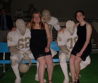 Heather and Me with football players
