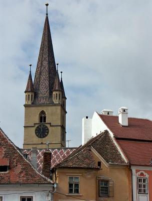 Sibiu - Evangelical Cathedra and Piata Mica