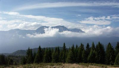 Bucegi Mountains, from across the Prahova Valley