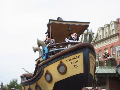 Mickey n Minnie on a boat