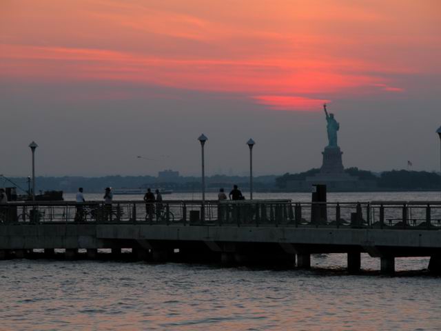 Valentino Pier Redhook  view of NY harbor
