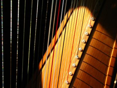 The sound of a harp