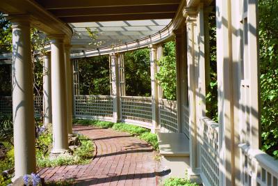 garden pergola at the George Eastman House Museum