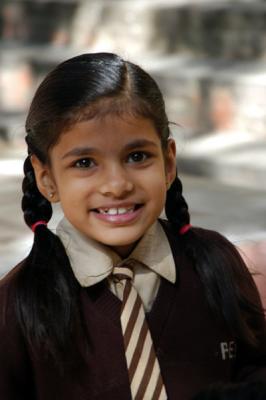 Indian school girl in Jaipur, India