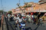 Traffic on Chand Pol Bazar, Jaipur