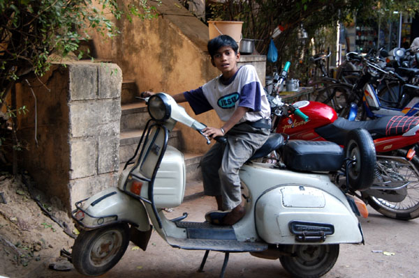 Boy on a scooter, Gwalior