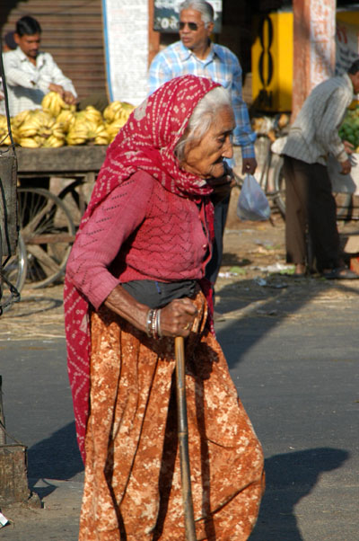 Old woman in Jaipur