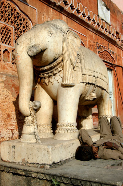 Elephant at a Hindu temple