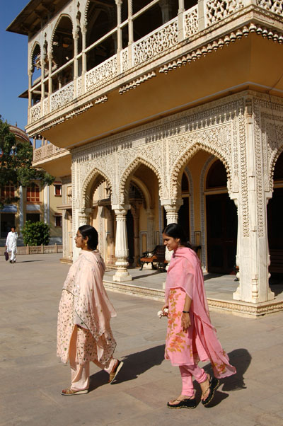 Indian tourists and the Mubarak Mahal