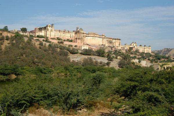 Amber Fort is 8 km north of Jaipur