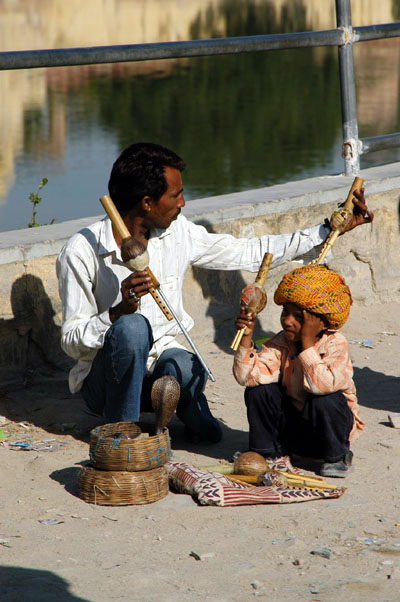 Snake Charmer and son