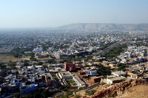 View over Jaipur from the Temple of the Sun