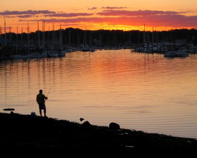 Sunset on a Connecticut Harbor