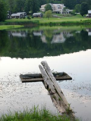 Camp, Pond, and Cross