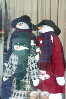 Snowman Family, in Window