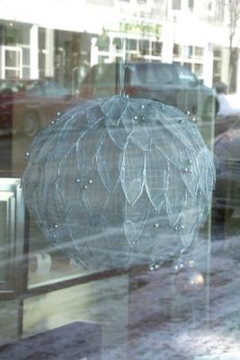 Silver Ball, in Window, with Reflections