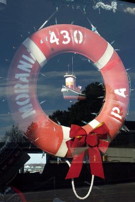 Moran Life Preserver, Detail, in Window