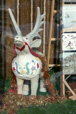 White Reindeer, in Window