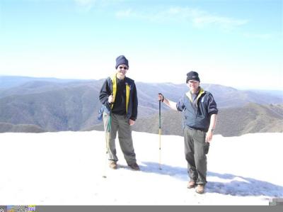 Robert and Myself on Mount Feathertop - Victoria, Australia