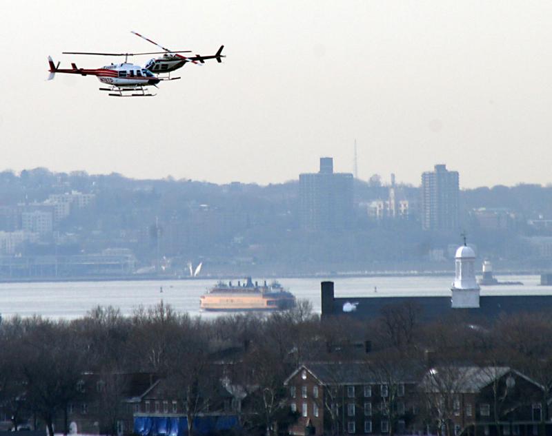 Helicopters passing