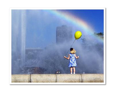 Rainbow Girl at the Point (children, Pittsburgh)