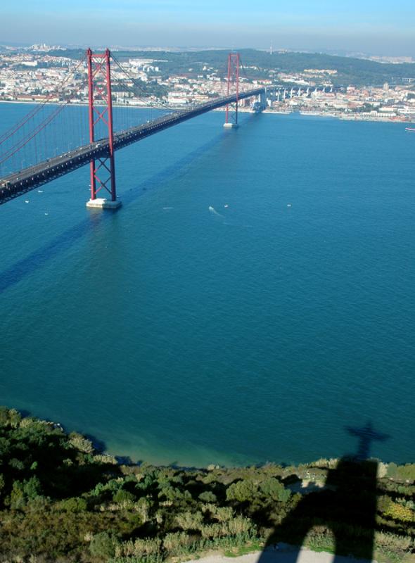 The bridge and city from the Cristo Rei