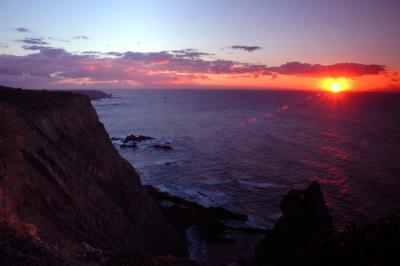 Sunset just north of Cabo de Sao Vicente