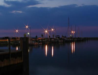 Alpena Harbor before sunrise
