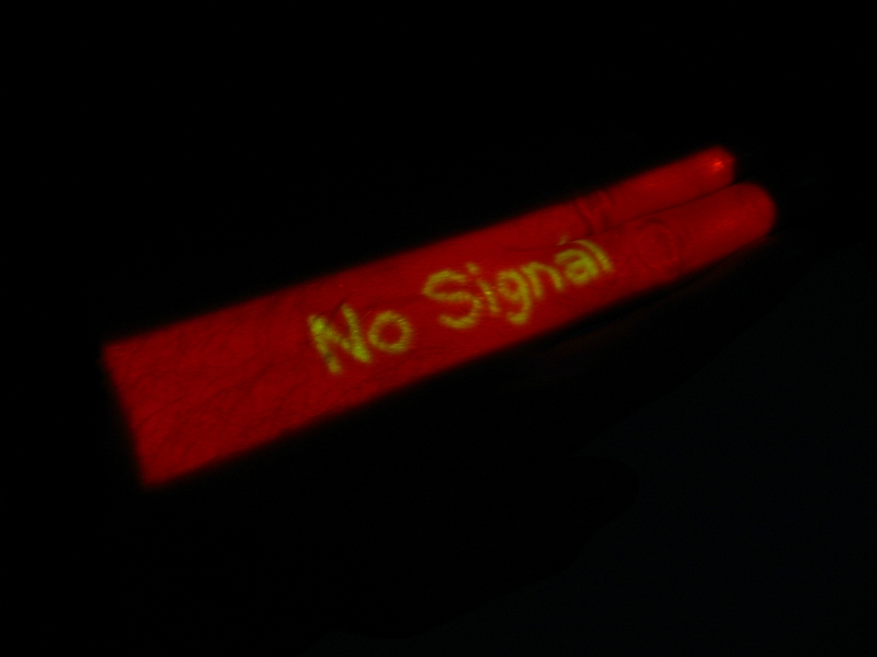 No signal, captured by hand and film