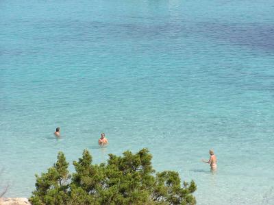 Clear warm water at Cala Saona