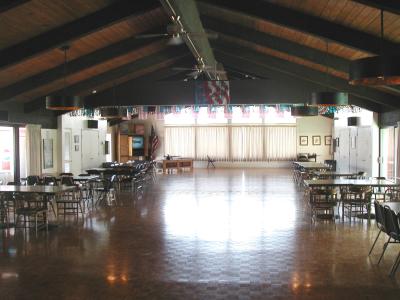 A large dance floor for the Saturday night dances . . .