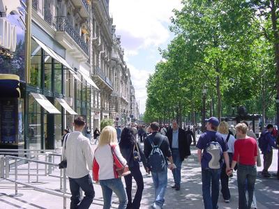 Saturday on the Champs Elysee in Paris