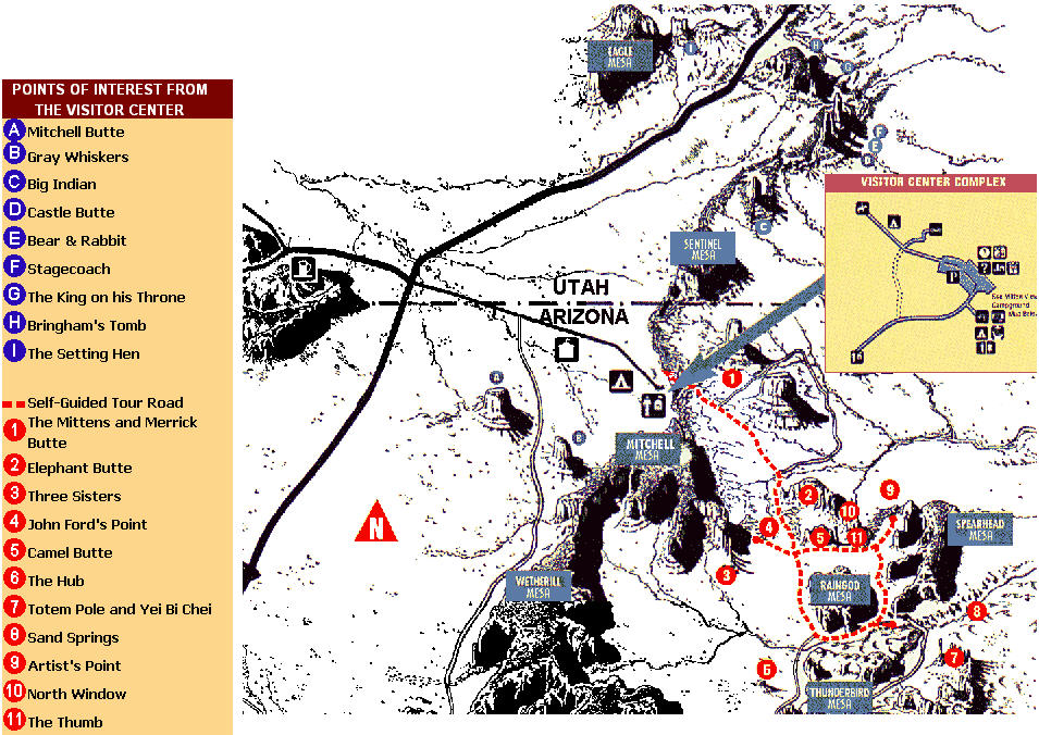 Map of Monument Valley
