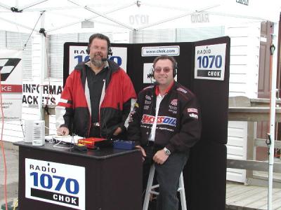 Doin the radio spot for the Pit Crew with Mike.JPG