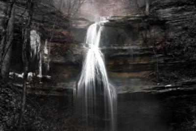 A little color removed, upper Tioga Falls.