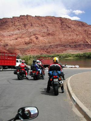 The boat ramp at Lee's Ferry, where many rafting trips begin