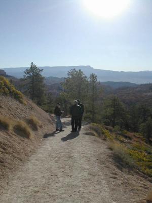 In canyon hiking, the first part of the walk is downhill