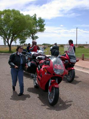 We stop at a rest stop in Winslow