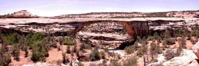 180 feet in length and 27 feet in width, Owachomo is the smallest and thinnest of the three natural bridges here