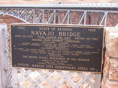 The old Navajo Bridge was opened in 1929.