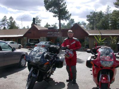 Mike is ready to ride north into Utah