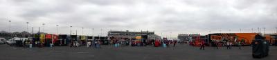 A panoramic view of the garage area