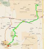Todays ride takes us through Winslow and Payson, and then home, about 330 miles