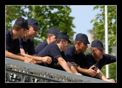 Tour de France : Best vantage point for the firemen...