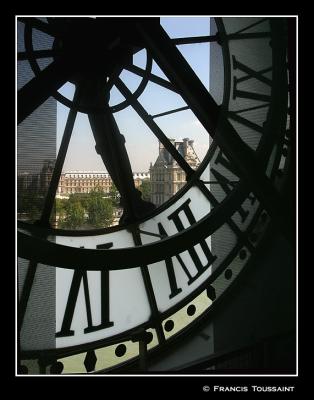 Le Louvre, through Orsay gigantic clock