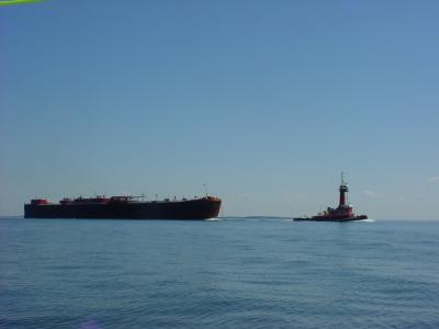 Tug with barge
