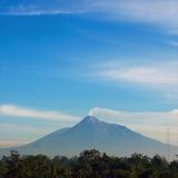 Mt. Merapi, - seen from Sheraton Jogjakarta