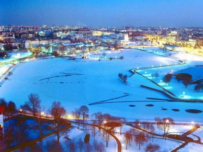 Svisloch river in winter